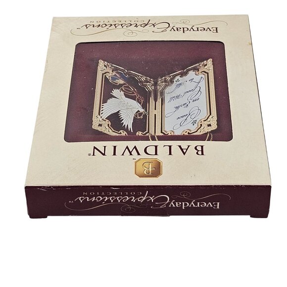 Baldwin Ornament Brass Everyday Expressions Peace Good Will To Men Christmas - Picture 11 of 12